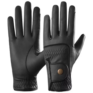 Gants d'équitation pour hommes en cuir pur-Équestre chaud et antidérapant, Gants d'équitation Gants de sécurité pour chevaux - Product Image 5