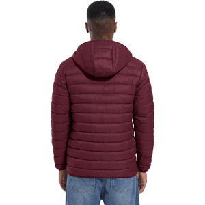 2021 hommes automne hiver vêtements d'extérieur couleur unie col montant bouffant veste fermeture à glissière poches tissu fabriqué pour formel - Product Image 2