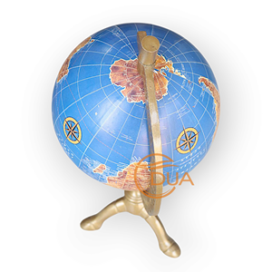 8-Inch Sky Blue Educational <strong>Globe</strong> <strong>with</strong> Metal Base <strong>Rotating</strong> <strong>World</strong> Map Decorative Item for Geography - Product Image 4