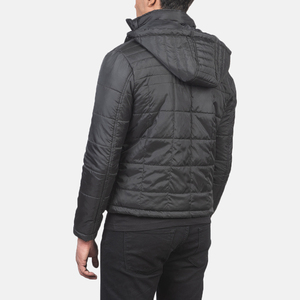 Chaqueta de bombardero personalizable para hombre, ropa de invierno Softshell para exteriores con piel de oveja de punto, ropa cortavientos negra y verde - Product Image 5