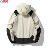 Veste coupe-vent à col montant pour homme, imperméable et respirante, personnalisable avec impression sérigraphique, patchs en caoutchouc et broderie
