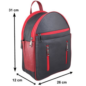 En tendencia Mochila de cuero genuino azul Bolso con forro de poliéster Estilo de moda - Product Image 3