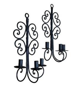 เชิงเทียนโลหะเคลือบสีดำดีไซน์หรูหราเชิงเทียนเชิงเทียนเชิงเทียนติดผนัง - Product Image 4