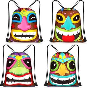 Fashionable Solid Cow Design Polyester Waterproof Drawstring <b>Backpack</b> Custom Logo Exercise Bag Personalised Logo Men's T-Shirts - Product Image 4