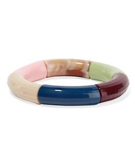 Latest Attractive Bohemian Resin Lucite <b>Elastic</b> Tube Beaded Stretchable Layering Chunky Stack Resin Bangle <b>Bracelets</b> Angel - Product Image 1