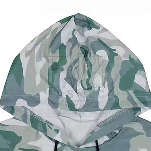 Entraînement imprimé femmes haut court sweats à capuche 100% coton à manches longues confortables sweats à capuche courts avec tissu personnalisable - Product Image 3