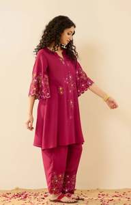 Robe Kurta Caftan brodée à la main, matériau lourd orné de perles de verre cristal, tenue modeste de luxe pour femme musulmane turque - Product Image 6