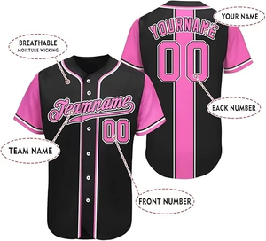 เสื้อกีฬาเบสบอลสำหรับผู้ใหญ่ยูนิเซ็กซ์ชุดซอฟต์บอลคอวีซับลิเมตสำหรับผู้ใหญ่ - Product Image 6