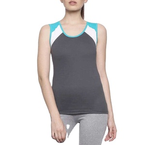High Quality Women Tank Top 100% Cotton and <b>Polyester</b> Top Sale Cotton Tank Top for Gym Wear Women Regular Solid Cotton Women Top - Product Image 1