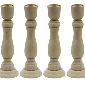 Bougeoir en bois naturel avec support de bougie Bew au fini rustique pour la décoration de la maison bougeoir pour la décoration de mariage - Product Image 1