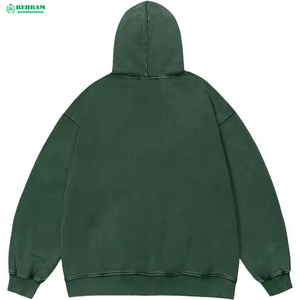 Sweat-shirts à capuche unisexes en coton French Terry 500 GSM de haute qualité, épais, pour l'hiver, en molleton délavé à l'acide, imprimés numériquement, séchage rapide - Product Image 2