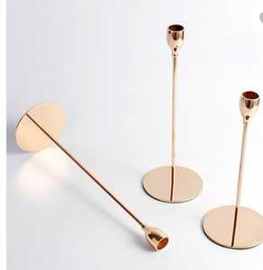 Handcrafted Aluminium Gold Plated <b>Candle</b> <b>Stand</b> for Home Decor for Wedding Cafe & Hotels - Product Image 1