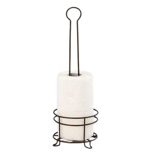 Porte-mouchoirs en papier de forme ronde en fil de fer métallique de conception moderne personnalisée pour accessoire de toilette de salle de bains - Product Image 1