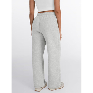 Pantalones de chándal Queen XL de cintura alta para mujer, pantalones de chándal holgados de pierna ancha con bolsillos con cordón, pantalones acampanados atléticos transpirables - Product Image 5