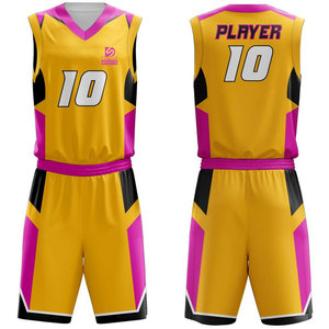 Concevez votre propre uniforme de basket-ball imprimé, 100% polyester, style tendance, meilleure qualité, durable, léger, respirant, séchage rapide, ensemble complet - Product Image 2