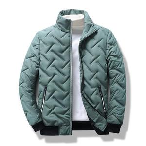 OEM Logo personnalisé Design Tendance Automne et Hiver Nouveaux Hommes Coton Style Court Col Montant Velours Léger Coton Manteau Vestes - Product Image 2