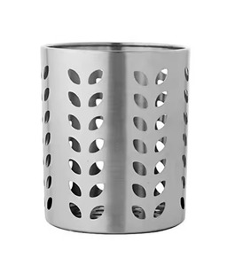 Stainless steel cutlery <b>holder</b> Organizer for <b>Cooking</b> <b>Spoons</b> Silverware Spatulas Stylish Metal Container - Product Image 3