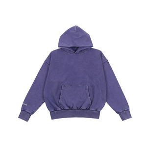 Sudadera con capucha lavada con ácido de gran tamaño personalizada del fabricante, sudaderas lavadas Vintage de alta calidad para hombres, patrón estampado de algodón 100% - Product Image 1