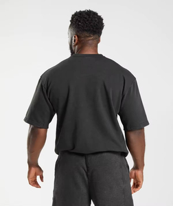 Personalizado músculo slim fit deportes hombres gimnasio camisetas Personalizar su propio logotipo camiseta para hombre gimnasio fitness culturismo slim fit gimnasio camiseta - Product Image 2