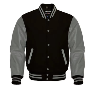 Chaqueta Varsity de Lona de Alta Calidad Personalizada para Hombre, Estilo Bomber, con Cuello Alto y Letras Bordadas - Product Image 5
