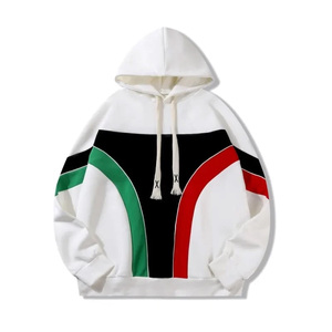 Sudadera con capucha de doble capa de dos tonos de punto bloque de color grueso algodón 380GSM invierno Heavyment DTG estampado de soplo personalizado superventas al por mayor - Product Image 5