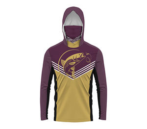 Breathable Fast Dry Sports Hoodie Funny Fishing hoodie Wholesale Long Sleeve Custom Made Quick Dry Blank Fishing Shirts Jersey - Product Image 3