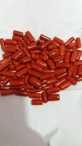 คุณภาพสูงปะการังแดงธรรมชาติอัญมณีแคปซูลหลวมจำนวนฟรีเครื่องประดับคริสตัลรูปไข่ทำเพชรหยก - Product Image 3