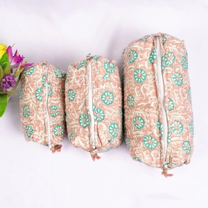 Bolsa de viaje de melocotón con bolsillos, bolsa de aseo grande con estampado de bloques de mano surtidos, bolsa de lavado impermeable, bolsa de maquillaje, bolsa de cosméticos, - Product Image 2