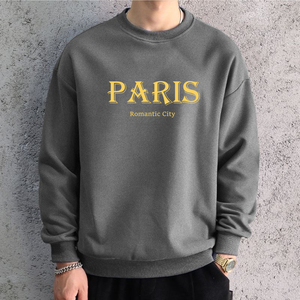 เสื้อมีฮู้ดแบบสวมหัวสำหรับผู้ชายผ้าฟลีซผ้าฝ้าย100% ธรรมดามีสไตล์ใส่สบายทนทานเหมาะสำหรับฤดูหนาวสวมใส่สบายแขนยาว - Product Image 5