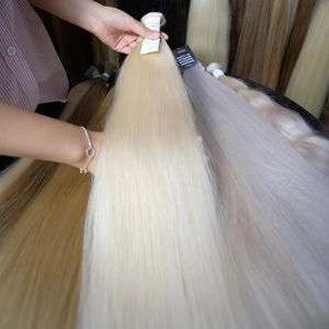 Venta al por mayor a granel Virgen Super doble dibujado largo recto vietnamita pelo crudo blanco Rubio marrón negro blanco oscuro Ombre Color - Product Image 1