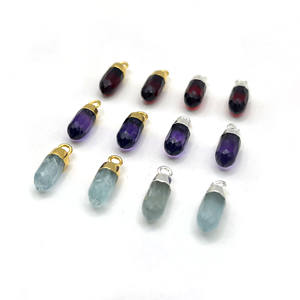 Colgante de punta de Calcedonia Rosa 5x13mm plata esterlina piedra natal hecha a mano encanto de piedras preciosas pequeño colgante para la fabricación de joyas - Product Image 4