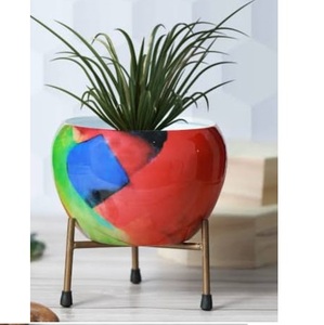 Jardinières décoratives courbées à la main, jardinières décoratives courbées à la main, jardinière tendance pour la décoration de jardin, jardinière en métal pour fleurs - Product Image 2