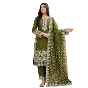 Salwar Kameez de Estilo Bollywood para Mujer, Diseño de Diseñador, en Falsa Georgette, con Bordado y Lentejuelas, Traje Indio Pakistaní para Fiesta - Product Image 1
