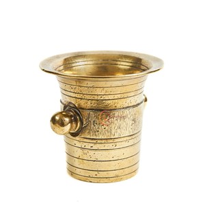 เครื่องบดทองเหลืองแบบครกอุปกรณ์ทำอาหารในครัวดีไซน์วินเทจเคลือบเงาทำจากธรรมชาติเป็นมิตรกับสิ่งแวดล้อม - Product Image 5