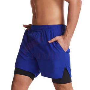 Pantalones Cortos Deportivos de Doble Capa para Hombre, 100% Poliéster, Secado Rápido, Transpirables, Ligeros, Cómodos, para Gimnasio, Entrenamiento, Running y Ejercicio - Product Image 2