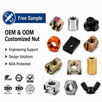 Écrou à oreilles hexagonales à couplement long ANSI/ASME B18.2.2 M10 60mm M8x1.25 en laiton poli à fente pour équipement de diagnostic