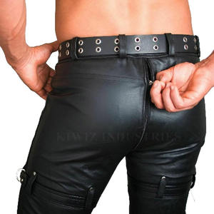 Pantalon en cuir gay léger en gros, pantalon en cuir gay confortable, pantalon en cuir gay à taille élastique pour la vente en ligne - Product Image 3