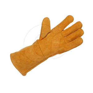 Venta caliente Guantes de soldador de cuero Desgaste protector Guantes de soldador de cuero En stock Guantes de soldador de cuero - Product Image 4