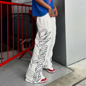 Pantalons de survêtement en denim délavé en gros, pantalons de survêtement pour hommes de haute qualité avec poches, logo personnalisé, pantalons de survêtement pour hommes - Product Image 6