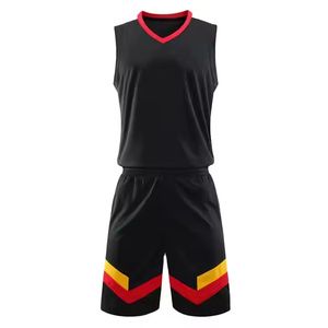 Maillots de basket-ball pour hommes sans manches uniformes de basket-ball Shorts maillots de basket-ball ensembles Quickdry 100% Polyester - Product Image 2