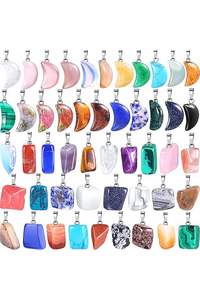 Vente en gros de pendules en turquoise naturelle HARI OM CREATIONS, argent sterling 925, bijoux de style bouddhiste mignon - Product Image 6