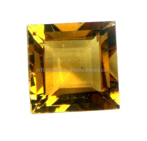 Certifié naturel Citrine coupe carrée en vrac jaune pierre précieuse à la main bricolage faisant bonne qualité pierre précieuse naturelle pour la fabrication de bijoux - Product Image 6