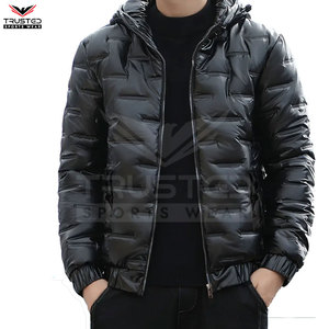 Chaqueta acolchada de invierno personalizada para hombre superventas, nueva chaqueta de lona con logotipo frontal, estilo formal, servicio OEM - Product Image 2