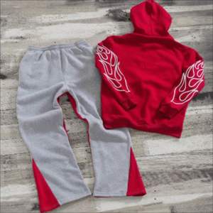 Unisex Custom Printed Heavyweight Baggy <b>Sweatpants</b> & Hooded SweatSuit Men <b>Women</b> Tracksuit Clothing From Manufacturer - Product Image 2