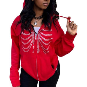 Sweat à capuche de luxe avec strass design à paillettes personnalisé pour les femmes fournisseur de streetwear vente en ligne logo personnalisé - Product Image 1