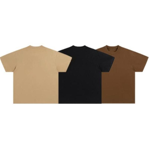 Nuevo diseño de verano ácido lavado Camiseta 100% algodón personalizado suelto gota hombro hombres moda sólido tejido ácido lavado camisetas - Product Image 5