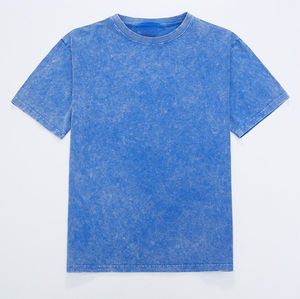 Camiseta antiarrugas con diseño de logotipo personalizado, 100% algodón, para hombre, lavado ácido, corte holgado, duradera, antibacteriana. - Product Image 4