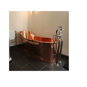 Smooth Antique Copper <b>Bathtub</b> Pure Solid Copper Freestanding Bath Tub Indian Made High Quality <b>BathTub</b> - Product Image 2