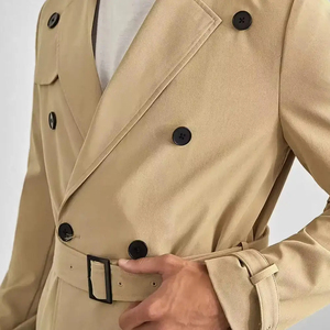 Manteaux longs classiques en cuir véritable faits à la main pour hommes, vêtements d'extérieur d'hiver noirs de luxe, coupe élégante et ajustée, écologiques et respirants - Product Image 6