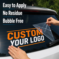 Autocollants personnalisés en vinyle pour vitres arrière de voiture, autocollants découpés sur mesure avec logo pour pare-brise arrière de voiture